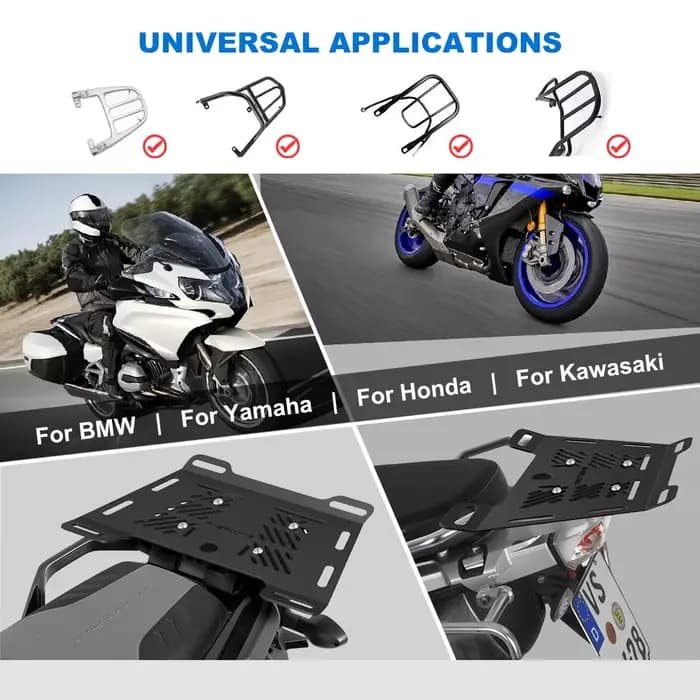 Porte-bagages arrière pour moto
