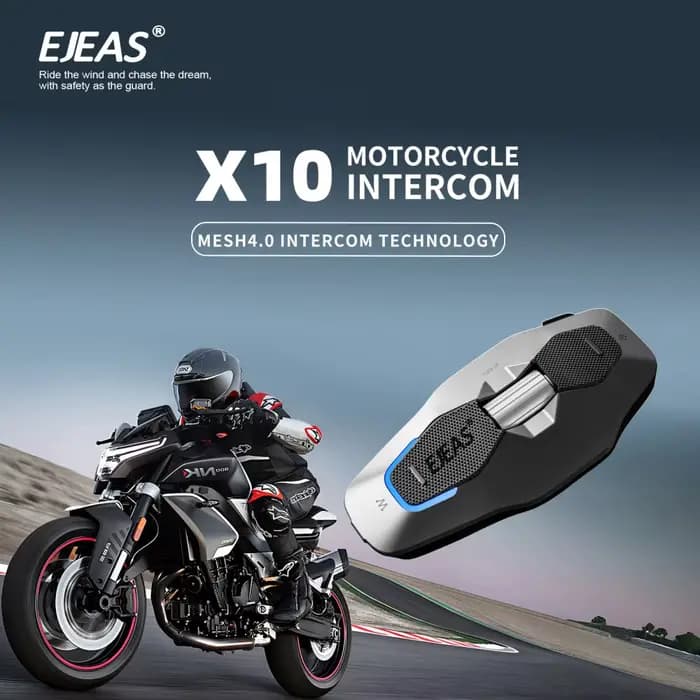 EGuitar-Oreillette Bluetooth pour casque de moto AS X10
