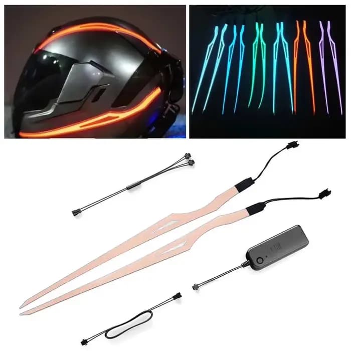 Allumez votre conduite moto LED bande d'avertissement avec des lumières réfléchissantes multicolores Film lumineux