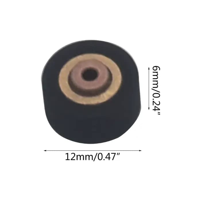 Poulie courroie à rouleau pincement en métal, 12x12x6mm, pour Cassette B215 / B710 STUDER A721 / A710, enregistreur sonore mouvement, 1 pièce