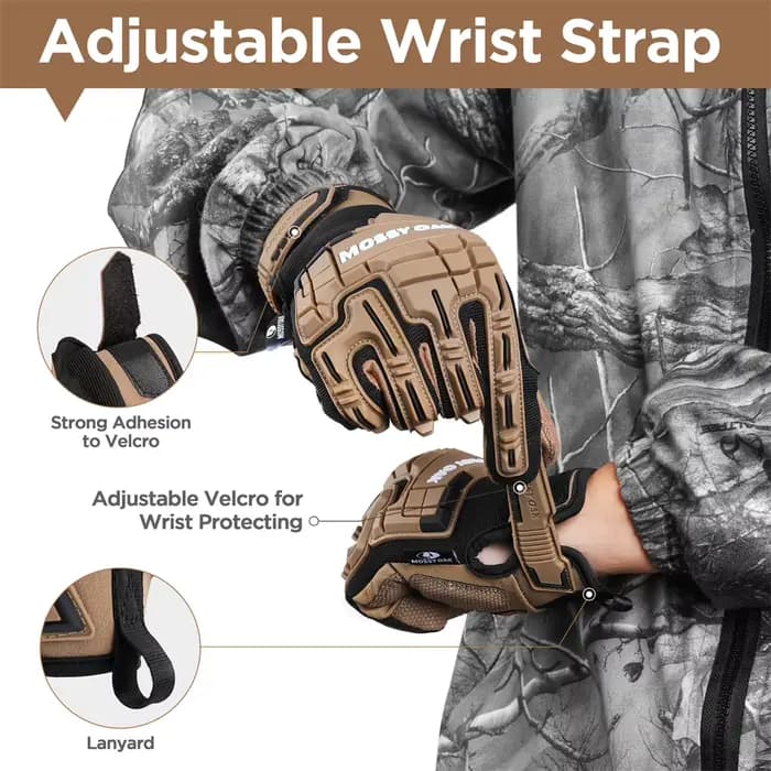 MOSSY OAK-gants militaires pour écran tactile à doigt complet pour hommes