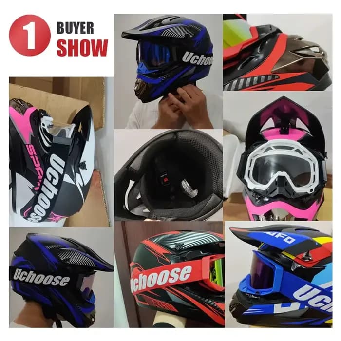 Casque de moto UCHOOSE professionnel pour motocross et tout-terrain