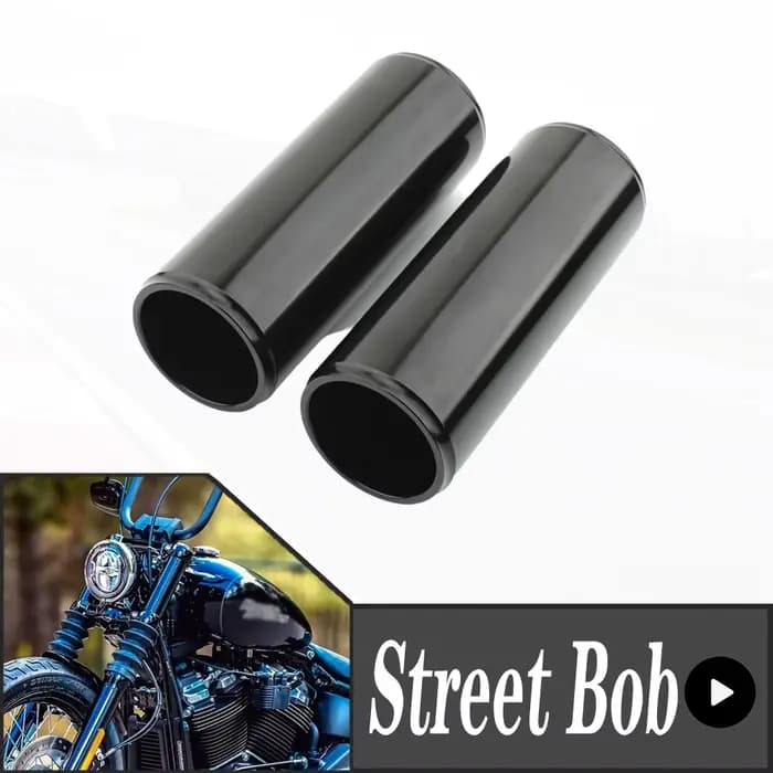 Couvercle d'amortisseur supérieur coulissant de botte de fourche avant de moto en aluminium pour Harley Davidson Softail Street Bob FXBB 2018 – 2023
