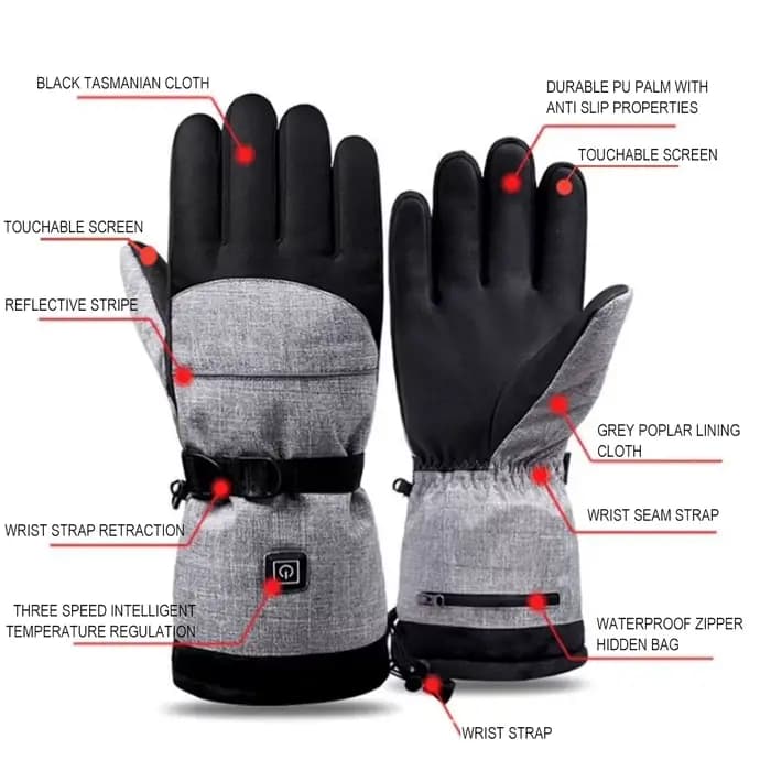 Gants chauffants d'hiver hommes femmes