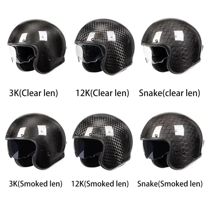 2025 Vintage adultes moto Jet casque visage ouvert 3/4