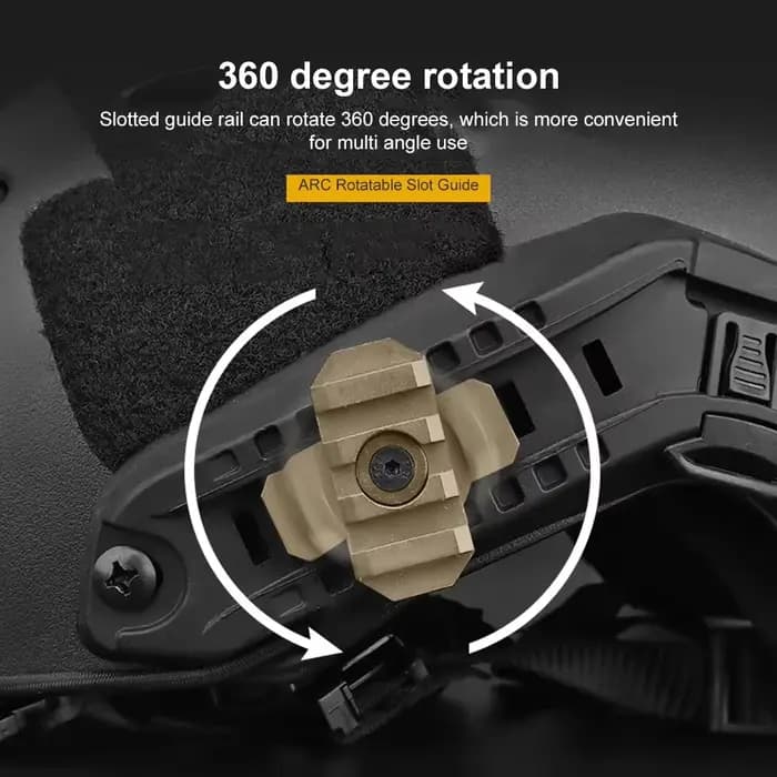 Adaptateur de montage sur rail latéral pour casque