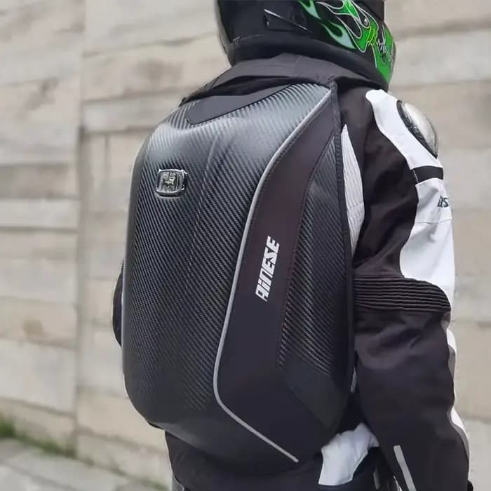 48L extensible étanche Moto coque rigide sacs à dos MX Motocross fibre de carbone sac à dos