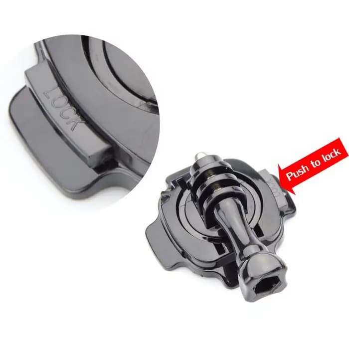 Support de casque rotatif à 360 degrés avec autocollant adhésif 3M pour Gopro Hero 10/9/8/7/6/5