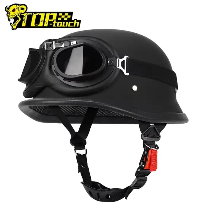 Demi-casque de Moto en cuir allemand