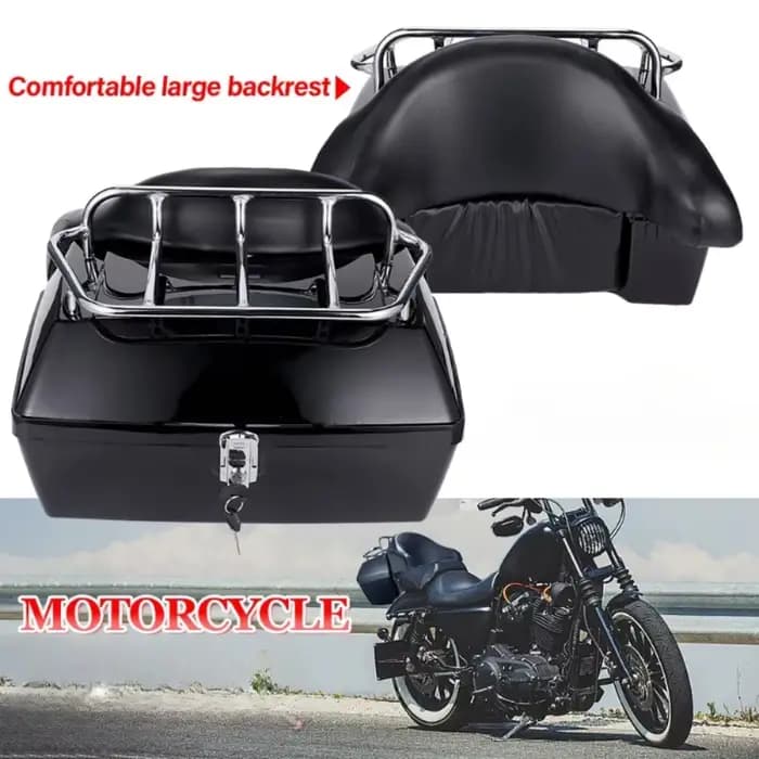 Boîte de rangement pour moto avec rangement
