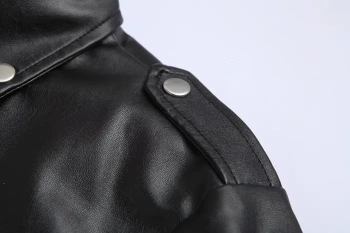 Veste en cuir PU pour hommes