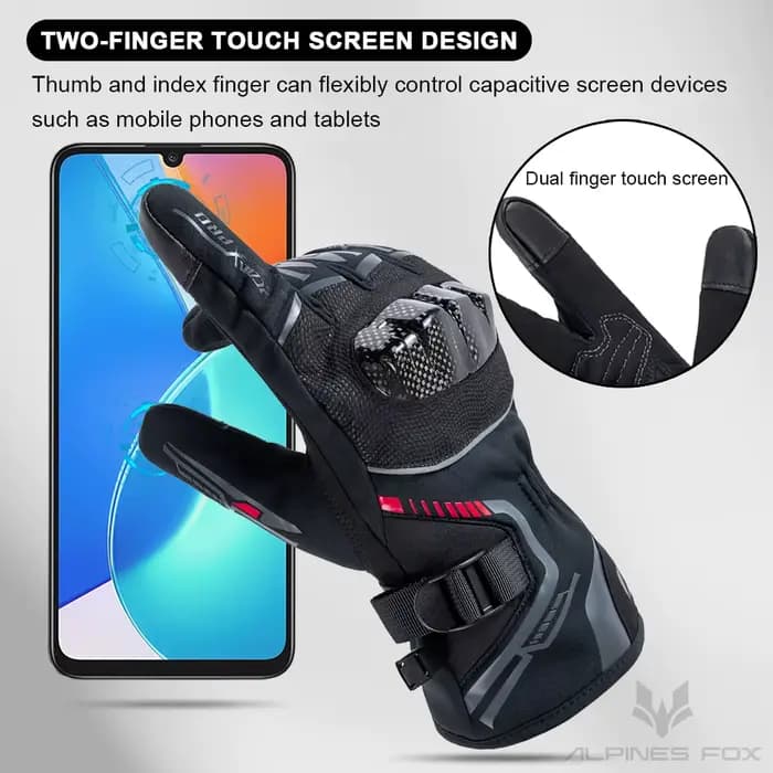 2025 hiver hommes Moto gants femmes imperméable chaud