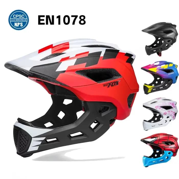 BATFOX enfant détachable casque intégral vtt enfants vélo cyclisme VTT skateboard motorcross