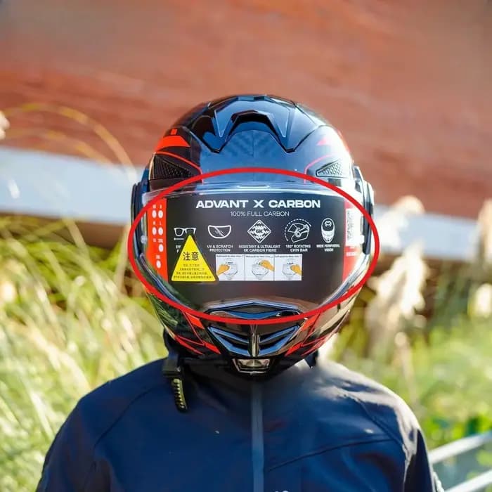 Visière de casque pour casque LS2 Advant X en fibre de carbone FF901