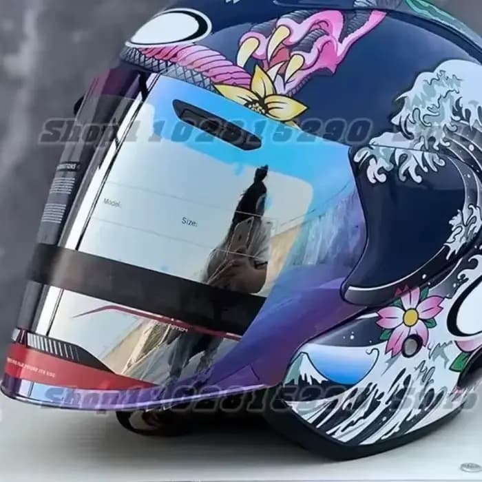 Ram3 Oriental Dragon demi-casque hommes et femmes moto tout-terrain casque d'été descente course montagne croix Casco Capacete