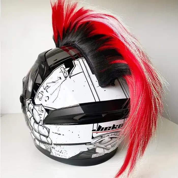 Perruque Mohawk pour casque de moto
