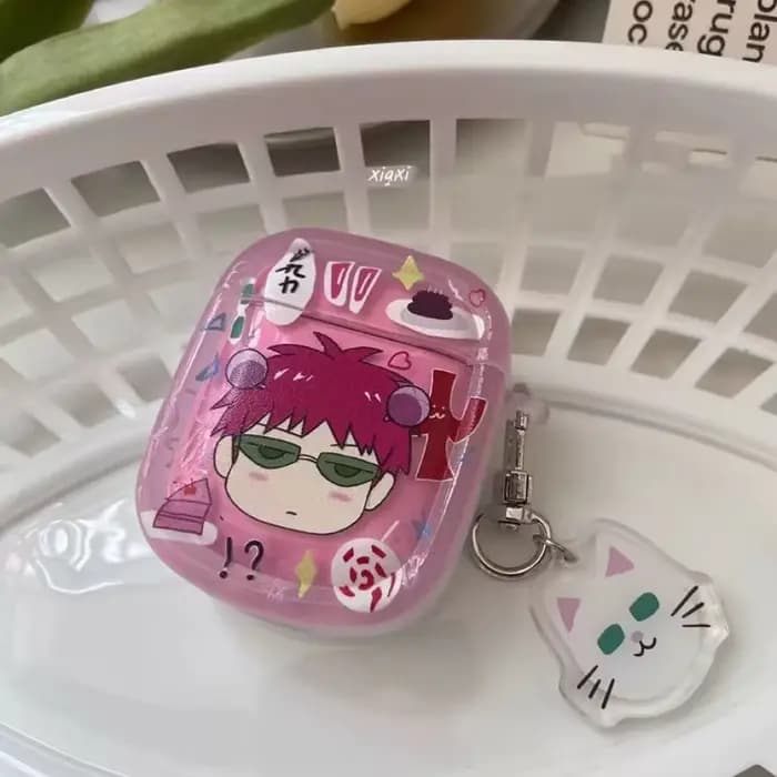 Anime Saiki Kusuo périphérique créatif Apple sans fil Bluetooth Airpods Pro génération 1 étui pour casque génération 2 génération 3
