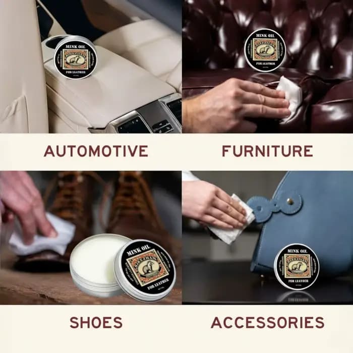 Baume revitalisant pour cuir à l'huile de vison pour tous les produits