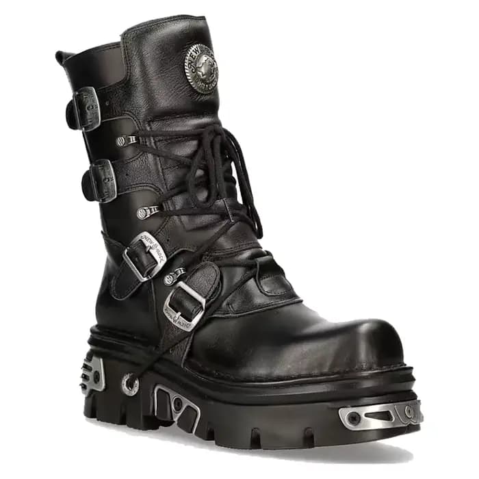 Bottes de moto en cuir véritable pour hommes