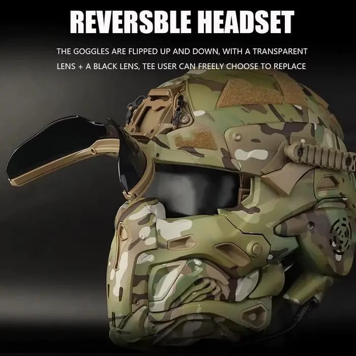 Casque tactique d'assaut W-Ronin et masque tactique