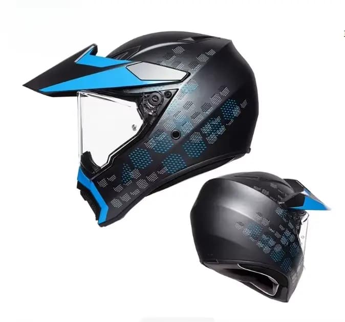 Pour AGV AX9 visières en Fiber de carbone Locomotive casque tout-terrain