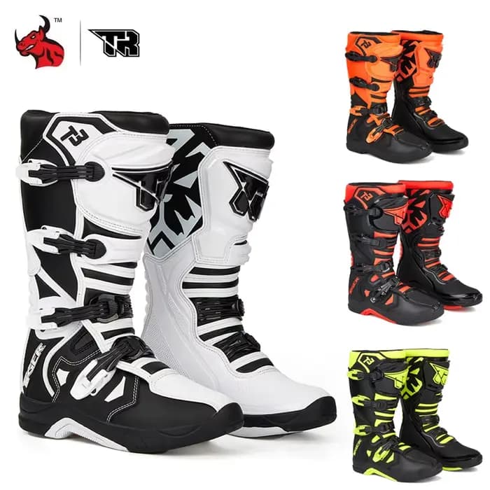 Bottes de course de motocross respirantes coordonnantes pour hommes