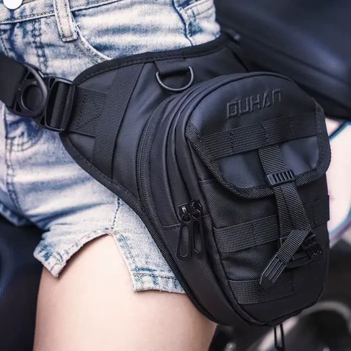 DUHAN Moto goutte jambe sac hanche Fanny Pack multi-fonction