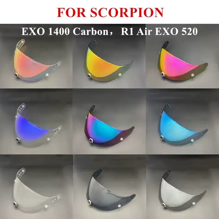 EXO 520-Visière de casque de moto pour Scorpion Exo 1400 Carbon