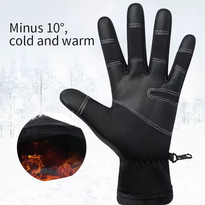 Gants de moto hiver thermique doublé polaire