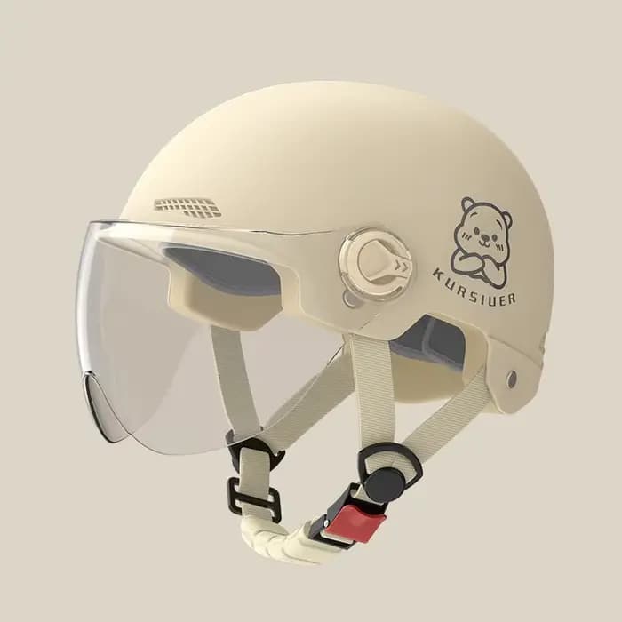 1 pièce batterie moto été universel quatre saisons Protection solaire casque de sécurité demi-casque voiture électrique