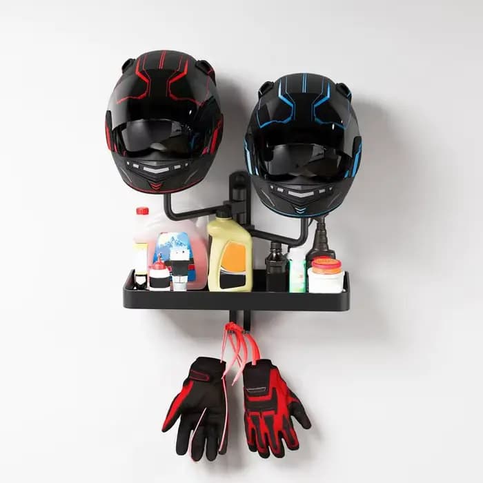 Support mural pour casques de moto