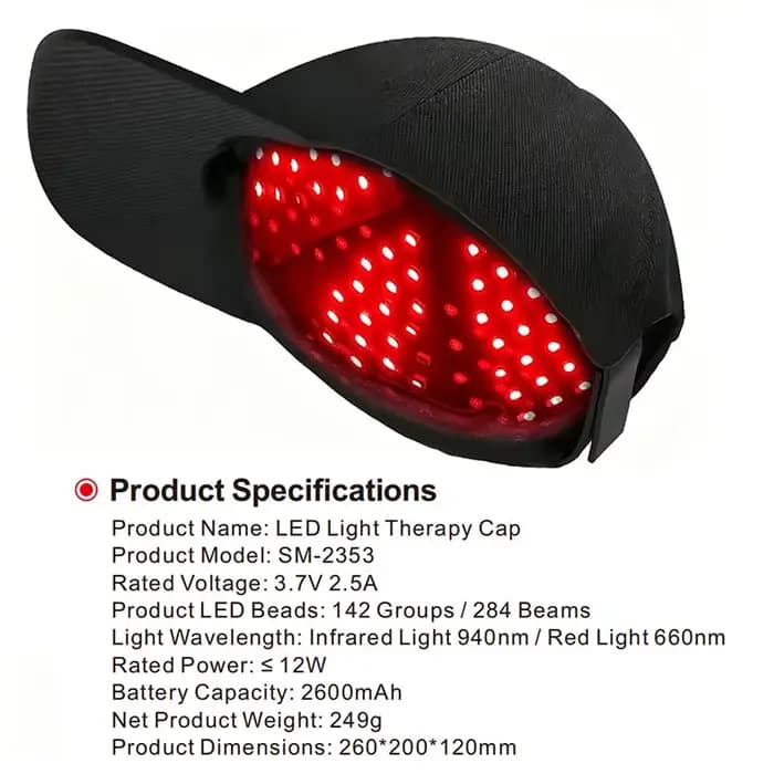 Casque de luminothérapie LED 660nm 940nm pour la repousse des cheveux et le traitement de la perte de cheveux