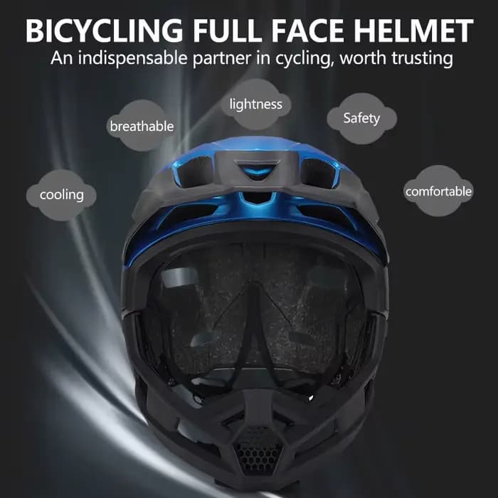 Horntour casque de vélo intégral détachable pour adultes mentonnière