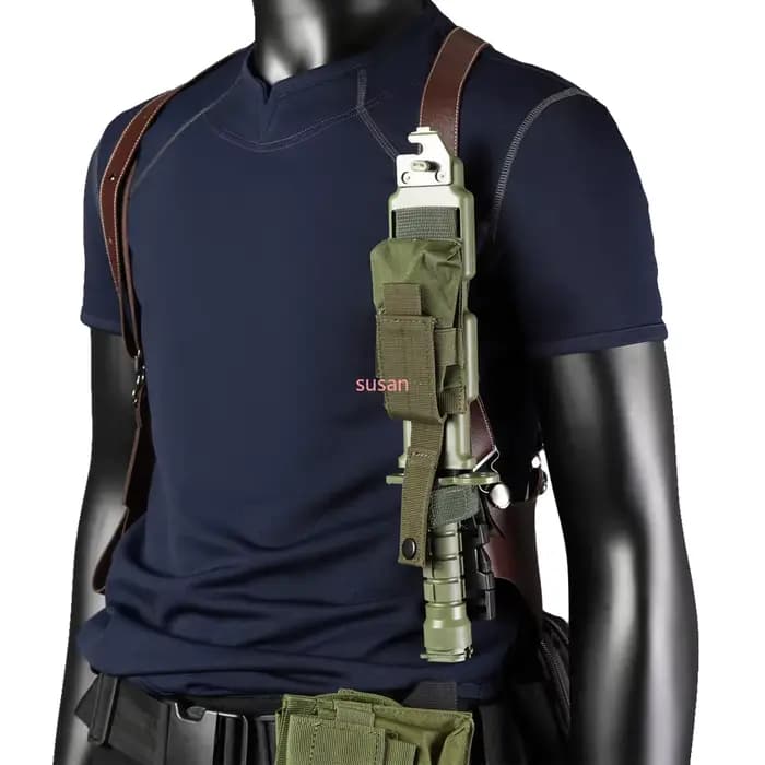 Accessoires de Costume de jeu de carnaval d'halloween, ceinture utilitaire avec sacs, T-Shirt de Cosplay Hero Leon Kennedy, étui à aisselles d'officier