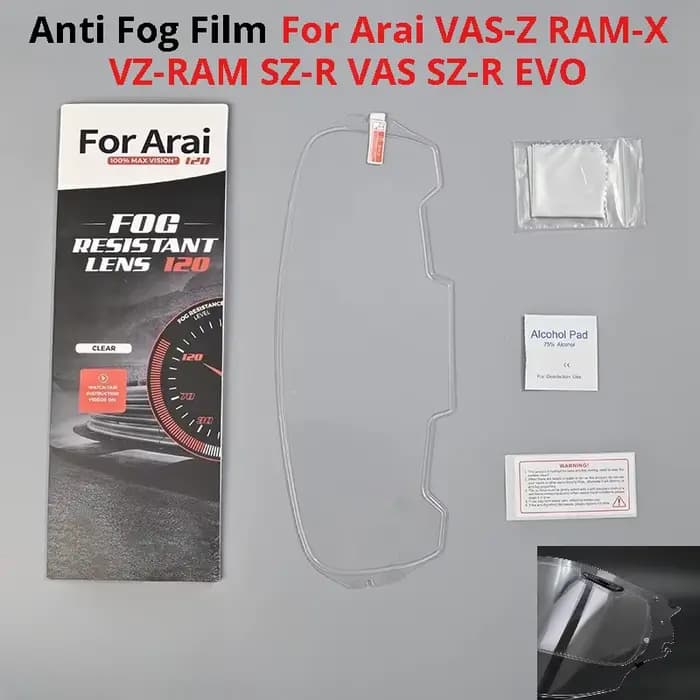 VZ RAM Anti-buée autocollant pour Arai VAS-Z RAM-X VZ-RAM SZ-R VAS SZ-R EVO Moto casque lentille visière bouclier Casco