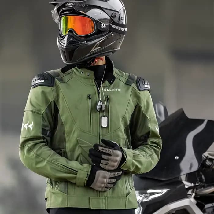Ensemble de veste de moto respirante pour homme