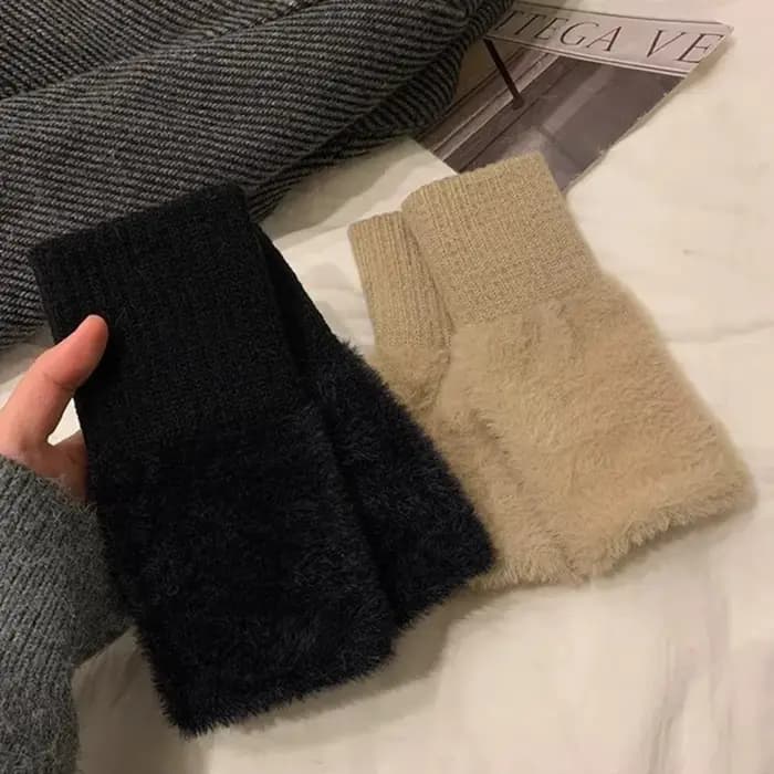 Gants demi-doigts chauds et de protection pour femmes adaptés au printemps