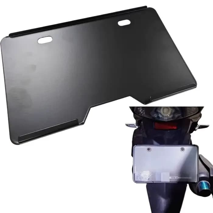 Support de plaque d'immatriculation de moto avec couvercle en acrylique transparent