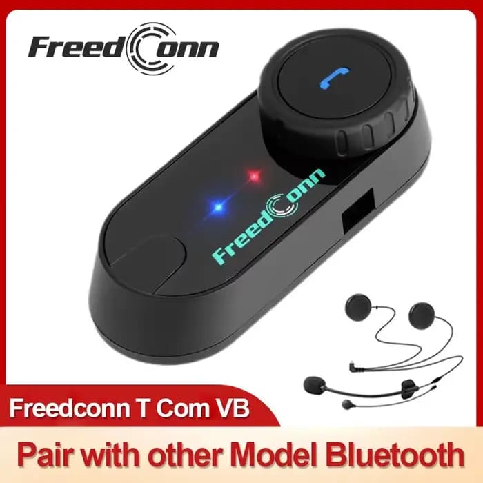 Freedconn Casque De Moto Stéréo Bluetooth Mains Libres Appel Sans Fil Communication Interphone Musique Partage 6 Coureurs