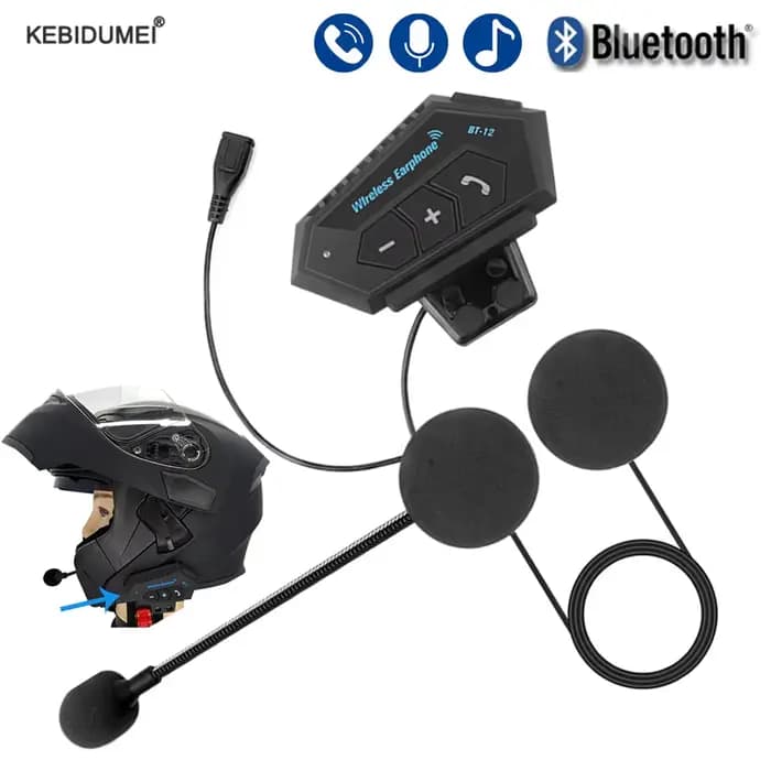 Casque de moto casque Bluetooth 5.0 casque sans fil écouteurs moteur casque vélo écouteur mains libres stéréo écouteurs