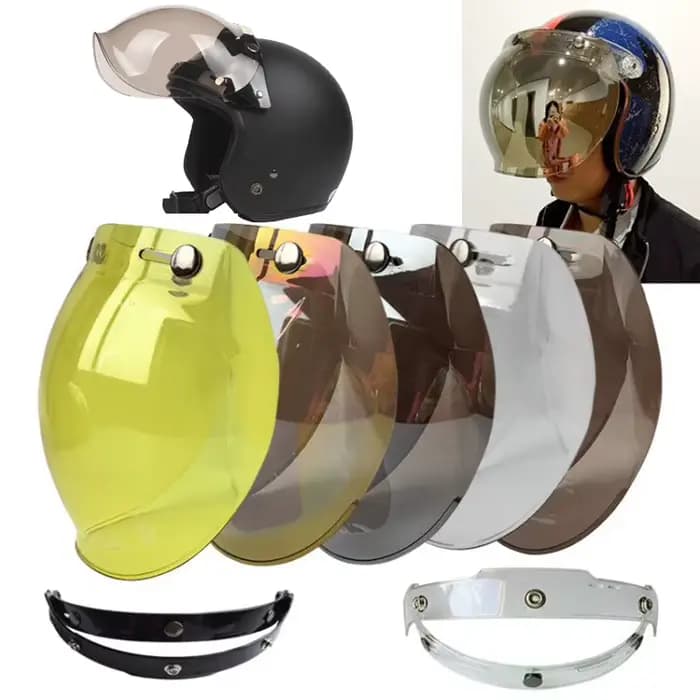 Visière à bulles pour casque de moto
