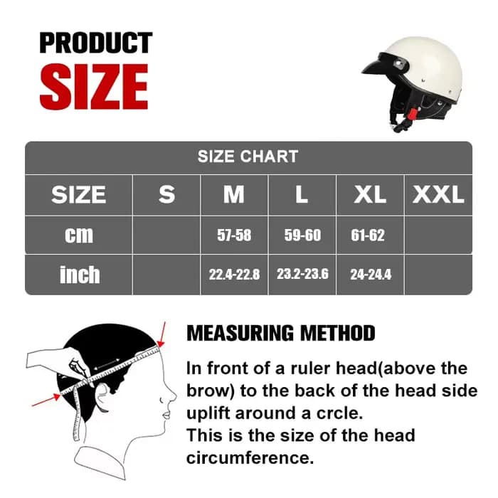 Demi-casque de moto unisexe rétro personnalisé pour garçons et filles