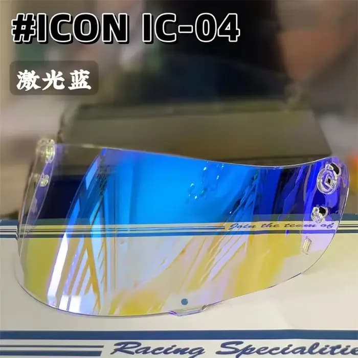 Bouclier optique IBurgos IC-04 airframe Pro Airmada airform casque visière bleu iridium rouge chrocloser moto intégral