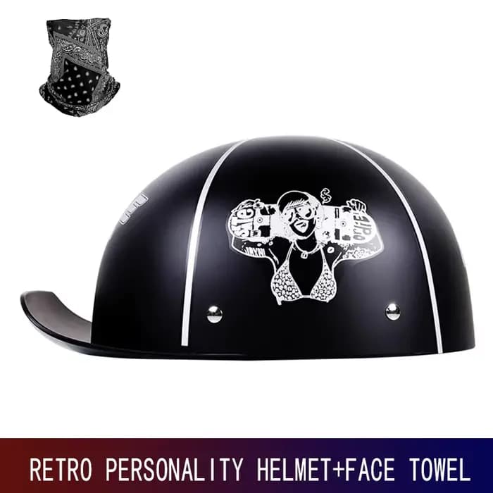 Demi-casque de moto rétro de croisière allemande