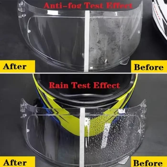 Film Transparent Anti-buée et Anti-pluie pour casque de Moto
