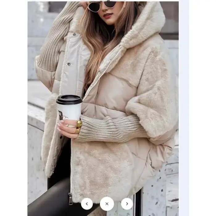 Manteau chaud à capuche en Patchwork pour femme, veste rembourrée d'automne, vêtements d'extérieur surdimensionnés en hiver