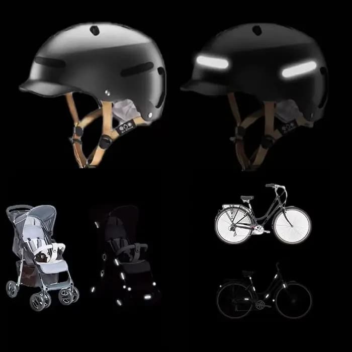 Autocollants noirs invisibles pour casques