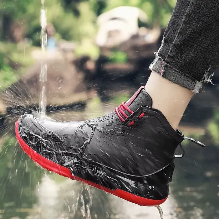 Bottes de pluie décontractées pour hommes, quatre saisons, nouvelles, antidérapantes, imperméables, pour activités de plein air, pêche, lavage de voiture, neige, cuisine, chaussures de pluie