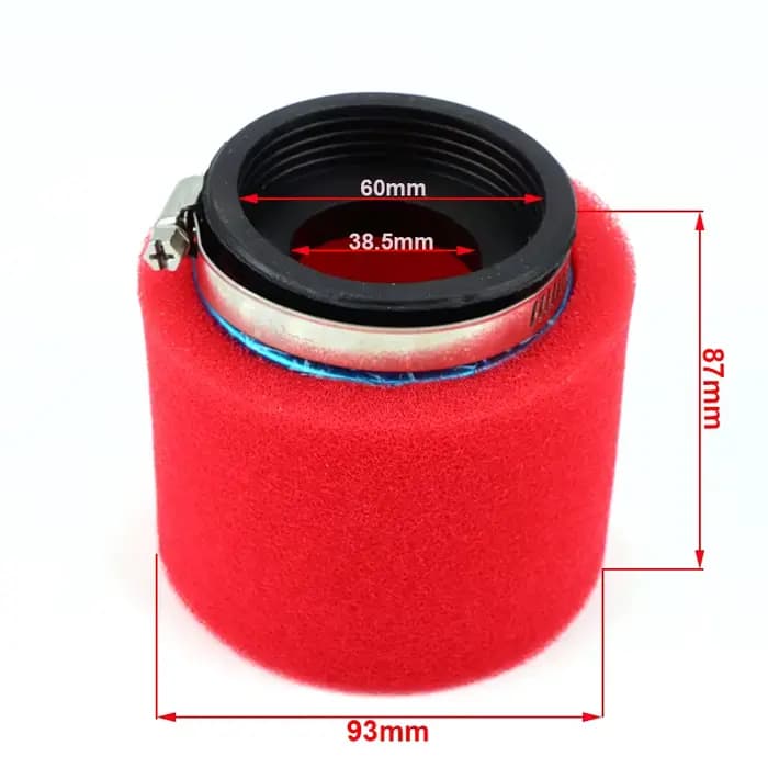 Filtre à Air droit en mousse pour moto
