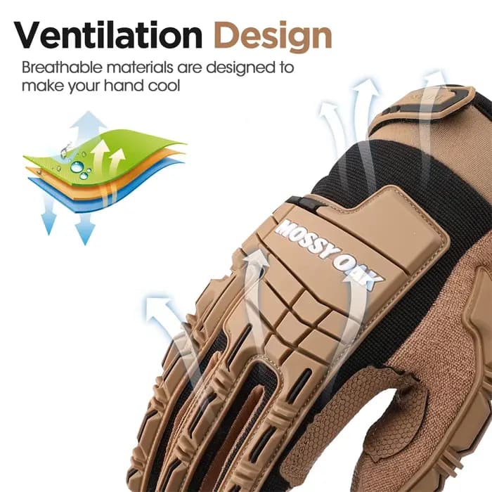 MOSSY OAK-gants militaires pour écran tactile à doigt complet pour hommes